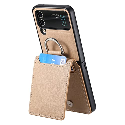 Housse en cuir avec béquille verticale Samsung Galaxy Z Flip 4 pour le quotidien