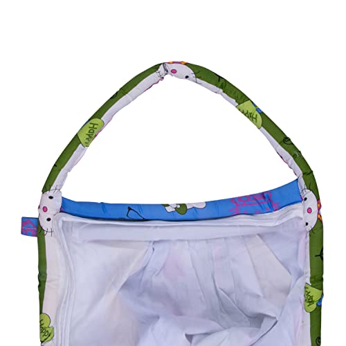 Image of Baby's Cotton Khoya Travelling Swing with Mosquito Net (Blue)