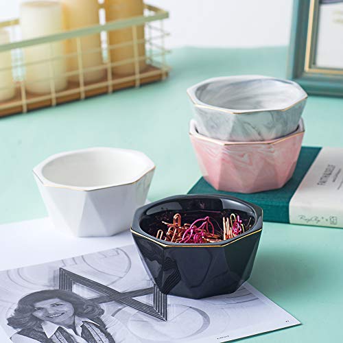 Yosco Paper Clip Holder Geometric Ceramic Paper Clip Dispenser For Desk Cute Paper Clip Organizer Office Binder Clip Holder (Pink) #TOP2