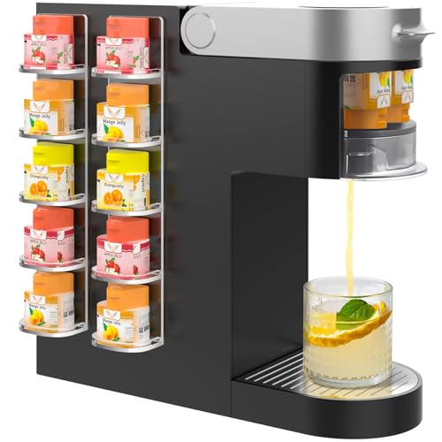 NiHome 2PCS Clear Acrylic Pod Holders Compatible with Ninja Thirsti Drops, Durable Thick Acrylic Wall or Machine Mounted Storage Racks with Nano Adhesive, Space-Saving Design Easy Flavor Organization