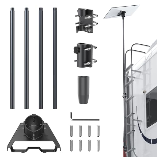 Starlink Satellite Dish Flagpole Mount Kit, Gen 3 Compatible, Black MT17S