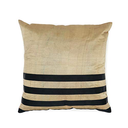 Hana Blossom - Funda de cojín de seda dorada Cover