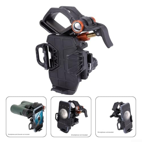 Adaptador móvil para monocular y prismáticos de 35mm-60mm con soporte de 3 ejes ajustable 7
