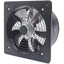 12 Inch Exhaust Fan 110V 125W Explosion Proof Utility Blower Fan, 7 Blades Kitchen Axial Fan 2800RPM Crawlspace Ventilation Fans Wall Mounted Vent Fans for Kitchen, Warehouse, Workshop