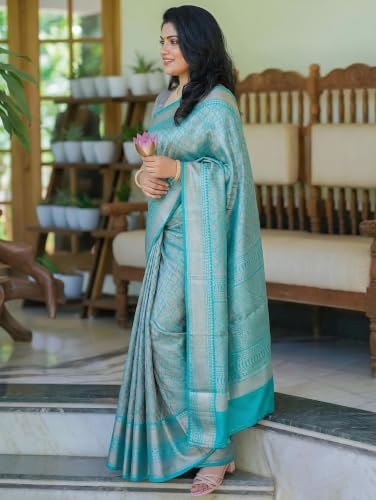 Image of Yashika Women's Banarsi Art Silk Saree with Blouse Piece for Traditional Ethnic Wear Sari