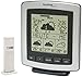Produktbild Technoline WD 4204 satellitengestützte Wetterstation mit Innen- undAußentemperaturanzeige, Sturmwarnug, zuverlässige Wettervorhersage für 4 Tage, inklusive Außensender TX TX35-DTH-IT, silber-schwarz