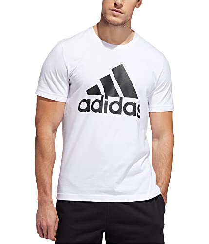 adidas Men's Badge of Sport Tee, White, X-Large