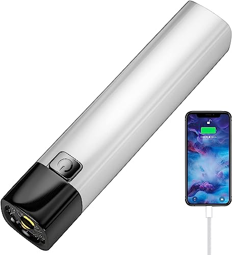 Image of Invite Enterprise Mini Flashlight, USB Rechargeable Flashlights, Mobile Power Flashlight Built-in 1200mAh Battery Applicable to Night Reading Cycling Camping-Multicolor(Mobile Power Flashlight)