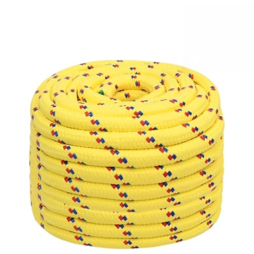 Brokky Cuerda de barco amarilla de 20 mm, 100 m, cuerda flotante de polipropileno, cuerda de amarre, cuerda de amarre para barco, cuerda marina, líneas de muelle para kayak, canoa, cuerda de remolque