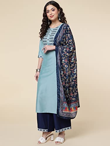 Shiv Textiles Silk Embroidered Kurta Set for Women