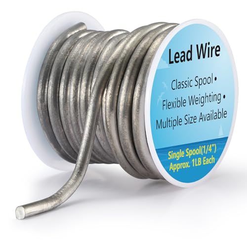 holama Lead Wire Solid Core Roll 1 Lb Spool — Soft High Density Lead Line for Fishing Sinkers,