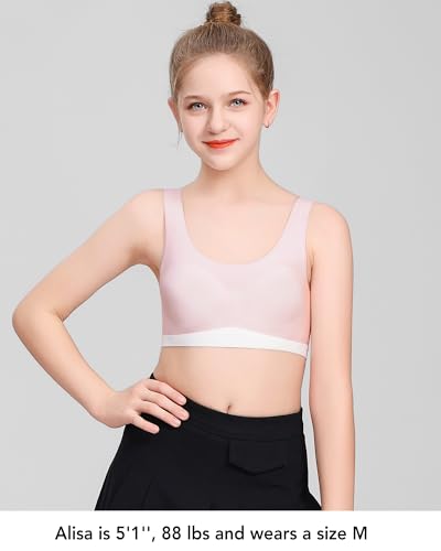 SALIA GIRL Seamless Training Bras for Girls 10-12 & Teens 14-16 with Lightweight Fixed Cups2
