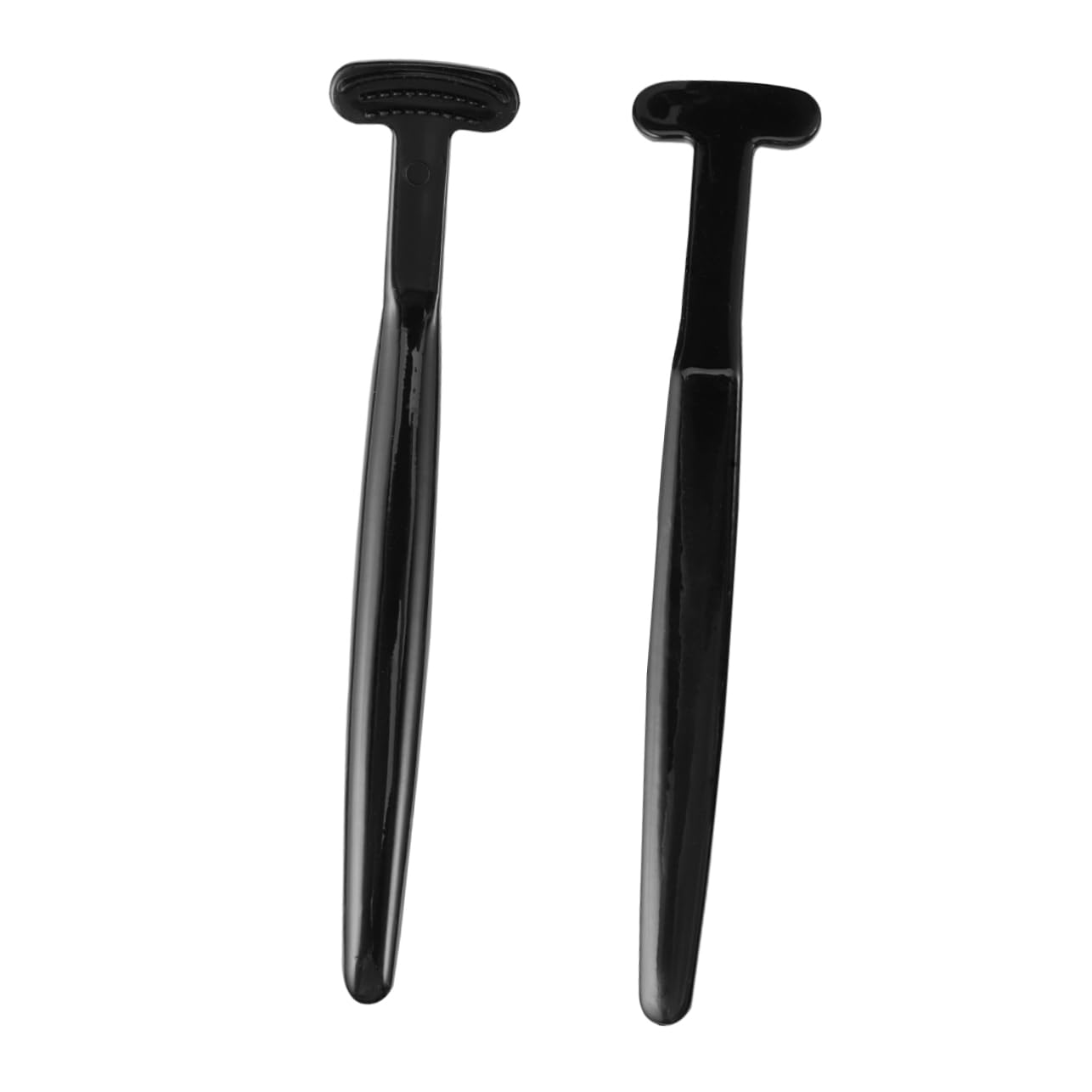 PLAFOPE 2Pcs Charcoal Ergonomic Oral Cleaning Scraper for Bad Breath Relief Comfortable Brush with Strong Grip for Daily Use