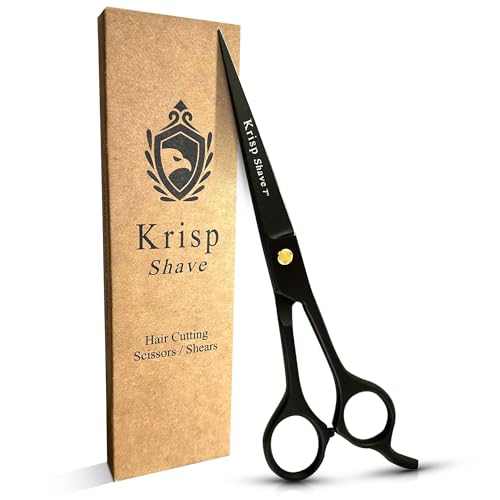 Professional Hair Cutting Scissors - Krisp Shave Japanese Stainless Steel Salon Barber Scissor (7...