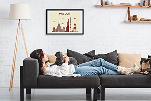 Cadre photo MDF 60x40 cm avec affiche de tableaux de Moscou - 2