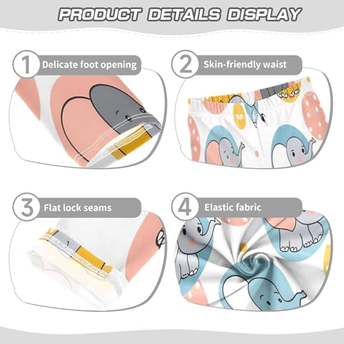 Bolaz Toddler Girls Leggings Printed Yoga Pants Leggings Circle Cute Elephant for Kids3