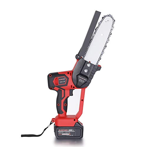 BLUESTAMEN 8 Inch Cordless Battery Powered Chainsaw (2 Battery Included)