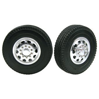 TAMIYA トレーラー用 アルミホイール タイヤ セット Amazon | Fアルミホイル&タイヤセットB タミヤ1/14トレーラー