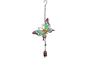 Sunset Vista Designs Metal and Glass Butterfly Bouncy Hanging Decoration