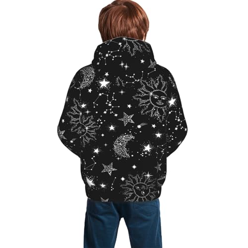 Space Galaxy Kid Hoodies Boys Sweatshirts Girls Pullover with Pocket4