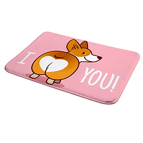 Tapis de bain absorbant Corgidouche lavable en machine et antidérapant