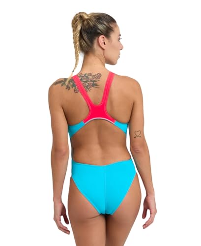 Image of Arena Womens Solid Team Swimsuit Swim Tech Back MaxLife Open Back Bathing Suit Athletic Swimwear