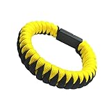 Hemobllo 1pc Datenkabel - geflochtenes Armband Armband multifunktionaler Regenschirm Seil Werbegeschenke Typ C Daten Ladeleitung zum Tragen Wilder Überleben schwarz und gelb / 22cm
