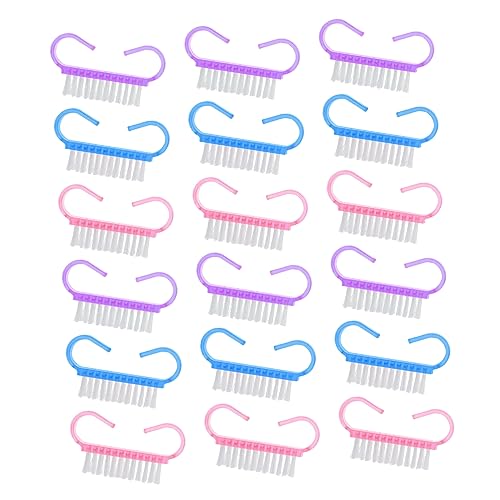 Healvian 30個小号牛角刷 粉?刷 美甲ツール 粉色 色 ?色 各 ネイルクリーニ