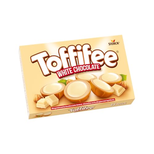 Toffifee White Chocolate – 1 x 125 g – Haselnuss in Karamell mit heller Creme und weißer Schokolade – ideal zum gemeinsamen...