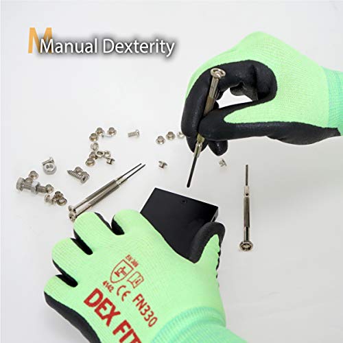 DEX FIT Nitrile Work Gloves FN330, 3D Comfort Stretch Fit, Firm Grip, Touchscreen, Thin & Lightweight - Image 4