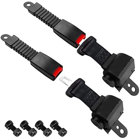 iLSKW Golf Cart Seat Belts Universal Golf Carts Retractable 47" Belts for EZGO TXT RXV | Yamaha | Club Car UTV | ATV 2 Set Only Cover