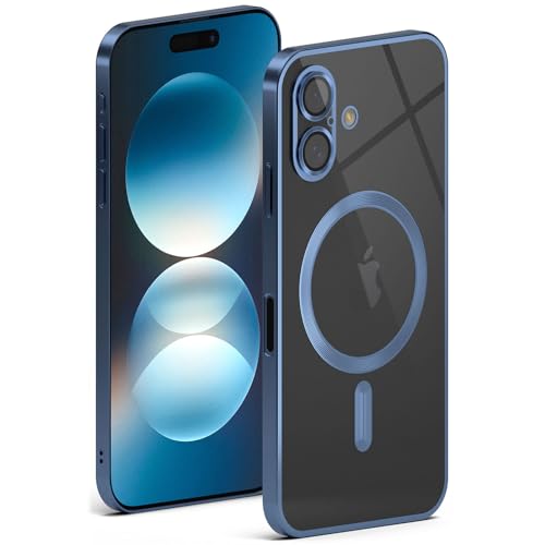 Coque de protection iPhone 16 transparente premium ONEFLOW bleu clair magnétique haut de gamme