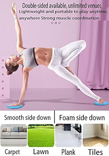 4Pcs Dual Sided Gliding Discs Core Sliders Ultimate Core Ab Fitness Trainer. Leg Exercise Gear for Gym, Home, Yoga, Pilates | Strengthen Abdomen, Burn Fat, Improve Balance