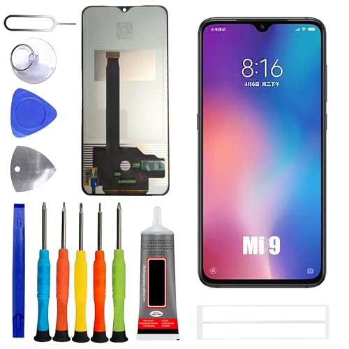 ERYNK Pantalla TFT para Xiaomi Mi 9 (Mi 9 Pro M1902F1G [función INo Fingerprint Function] [6,39 pulgadas] Pantalla LCD Touch Screen Digitizer con juego de herramientas