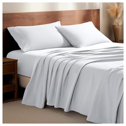 Bare Home Flannel Sheet Set 100% Cotton, Velvety Soft Heavyweight - Double Brushed Flannel - Deep Pocket (Queen, White)