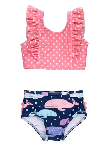 Image of RuffleButts Baby /Toddler Girls UPF50+ Waterfall Tankini Two Piece Swimsuit