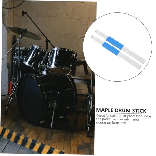 2 pares de baquetas de maple de madera blanca con punta redonda tipo gota de agua para principiantes y amantes de la música miniatura 3