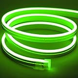 Meijiajia LED Neon Strip Lights, Green 12V/16.5ft, Flexible Diffuser, Cuttable & Bendable Waterproof Silicon, for Devices Lighting Upgrade, Decor & Sign Custom. [Power Adapter not Included]
