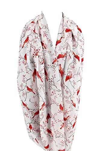 Etwoa's Cardinal Birds Infinity Scarf and Circle Scarf2