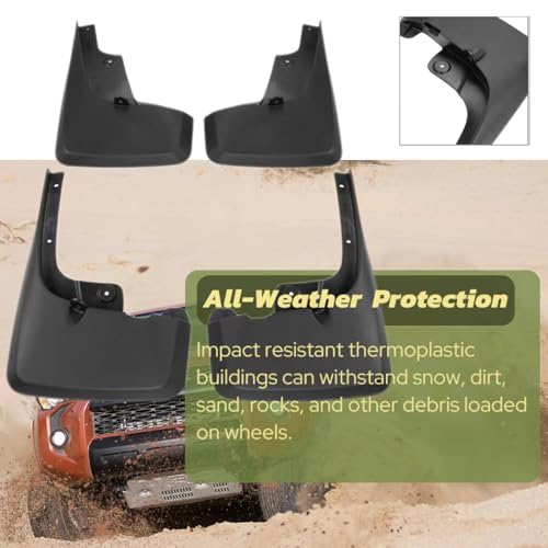 Image of Mud Guard Compatible with Toyota 4runner 2010-2020 2021 2022 2023 (Without Ground Effects) Rear 4PCS Mud Splash Guard & Mudflaps