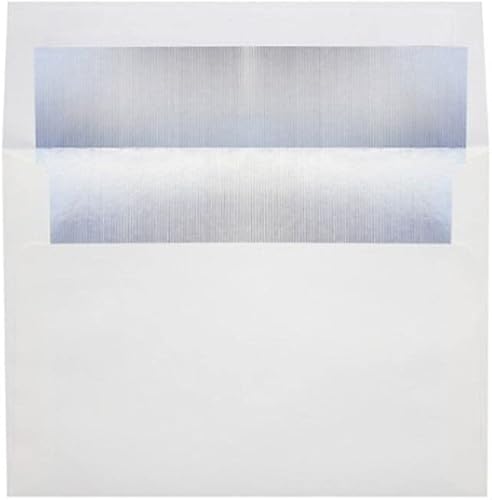 Vista 14 de LUXPaper Sobres de invitación con forro de aluminio A9 Despegar y prensar 5 3/4 pulgadas x 8 3/4 pulgadas Blanco con forro LUX dorado 60