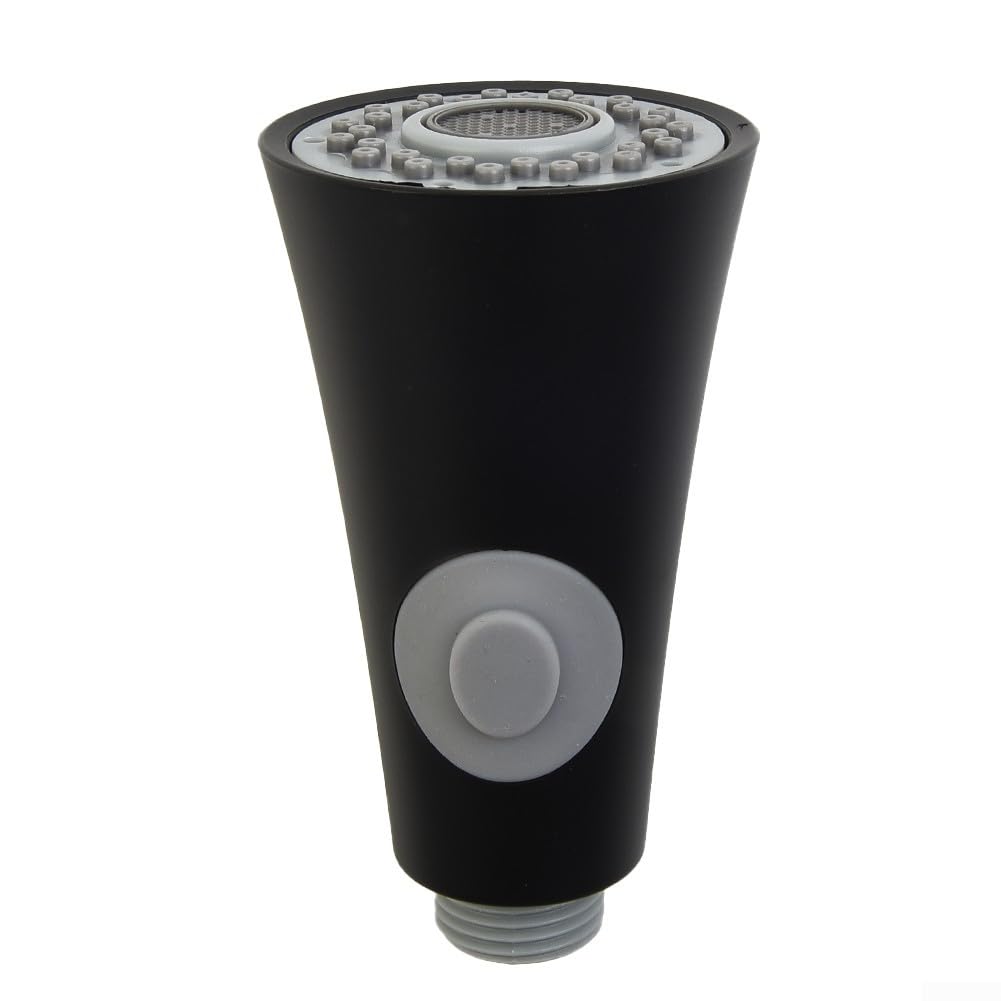 Ensemble de pulvérisation de robinet de cuisine extractible avec capacité de débit en deux étapes conçu pour un montage standard de 1,27 cm (noir)