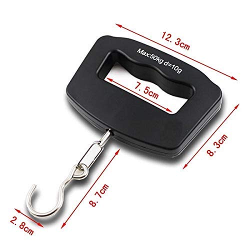 Bilancia Digitale Per Bagagli TIPRE 50kg - Con Gancio, Display LCD Retroilluminato, Portatile, Batteria Inclusa - 5