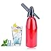 HXZB Rouge 1L Aluminium Soda Siphon Maker, Distributeur d'eau Gazéifiée Machine, Ce Sparking l'eau pour Le Jus Boissons Cocktail, Utilisation Chargeur Standard CO2 (Non Inclus)
