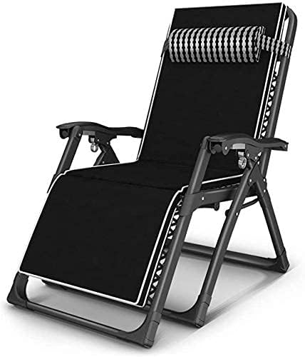 Genérico Sillón Plegable Resistente – Sillón reclinable de Gravedad Cero para Exteriores, Camping y jardín – Tumbona de Metal Impermeable, cómodo Conjunto de Muebles para Tomar el Sol