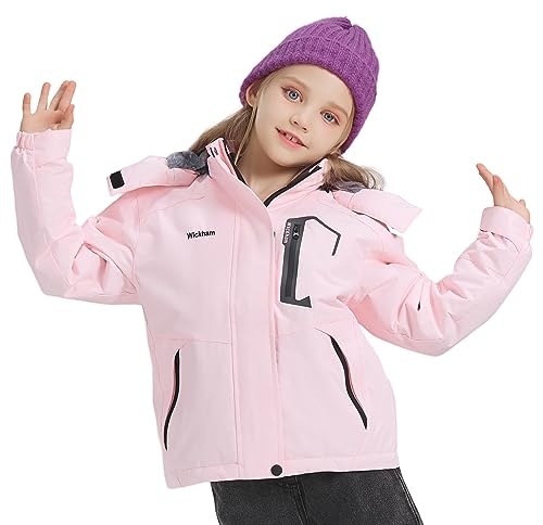 Wickham WG/001 Girl'S Waterproof Ski Jacket Winter Warm Fleece Lined Snow Windproof Jackets Removable Hood Ski Coat thumb #5