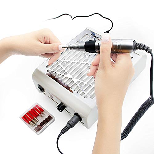 Preisvergleich Produktbild MIAOGO Nagelentferner Poliermaschine Nagelbohrer Nagelstaubsauger Staubsammler Polierstift Nägel 30000rpm Kunst Ausrüstung Maniküre Pediküre Maschine