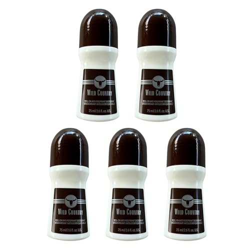 Wild Country Roll-On Anti-perspirant Deodorant 24 Hour Fresh Feel 5 Pack Gentle Daily Use Regular Strength 2.6 oz
