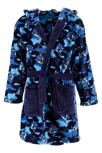 Sonic The Hedgehog Bata para Niños, Bata de Casa Cálida y Suave, Batin de Estar por Casa Azul Oscuro Infantil, Batin de Casa Sonic el Erizo, Talla 3 Años - Azul Oscuro