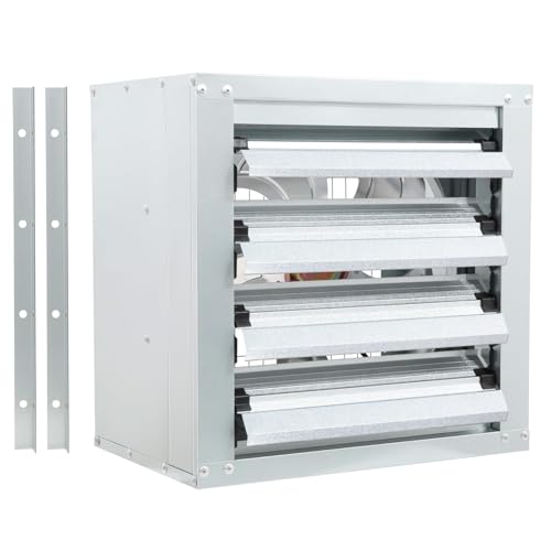 Doniks 24" Wall Mounted Exhaust Fan,Greenhouse Exhaust fan with Automatic Shutter, 4700 CFM,6200 SQF Coverage Area,Shop Exhaust Fan for Greenhouse, Garage, Attic, Shed, Warehouse, Factory